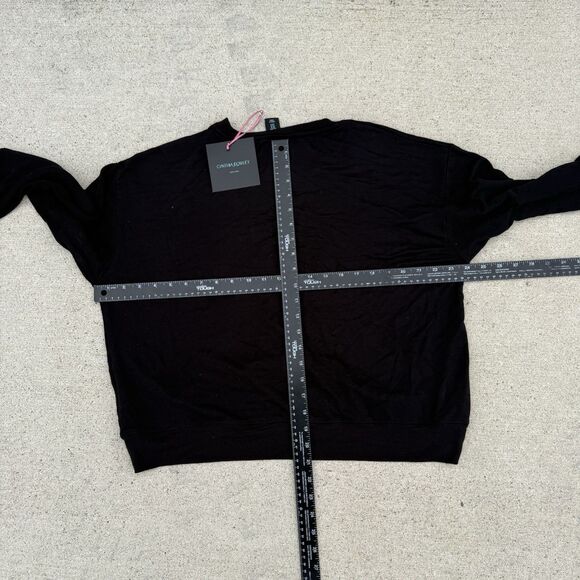 Cynthia Rowley Sweatshirt Womens Black Spooky Sequin Halloween NWT Medium - Picture 3 of 6